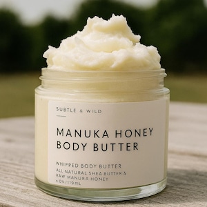 Manuka-Honig-Vanille-Boohne-Talgcreme mit Manuka Honig|Gerahmter Talg|Gräserfutter Körper Feuchtigkeitscreme|Rindertal Rinderfett