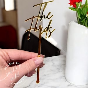 Personalized Drink Stirrers, Wedding Stir Sticks, Letter&#39;s Cocktail Stirrers, Birthday Party, Engagement Party, Anniversary Drink Tags