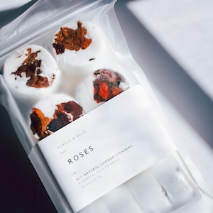 Roses Shower Steamers Aromatherapy|Bridesmaid Gift|Shower Bomb|Spa Gift|Lavender Shower|Valentine&#39;s Day|Shower Tab|Bath Bomb|Shower Steamers
