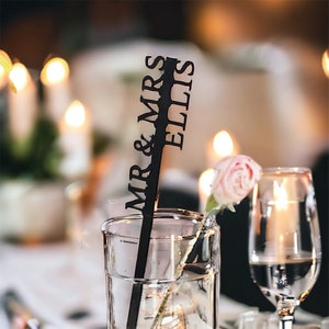 Personalized Drink Stirrers|Wedding Stir Sticks|Letter's Cocktail Stirrers|Birthday Party|Engagement Party, Anniversary|Wedding Favors Gift|