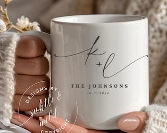 Personalized Mr & Mrs Coffee Mugs, Husband and Wife Mugs, Mr and Mrs Mug, Custom Mr Mrs Coffee Mugs, New Bride and Groom Set , Couples Gift