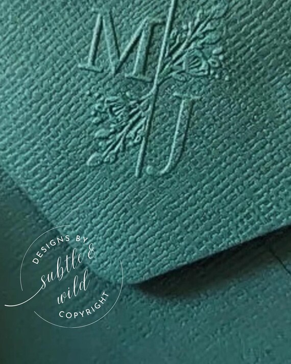 Personalized Monogram Embosser|CouplesGift |DIY Wedding Invitation|Wedding Invitation|Custom Address Stamp|hochzeitseinladung|holzstempel