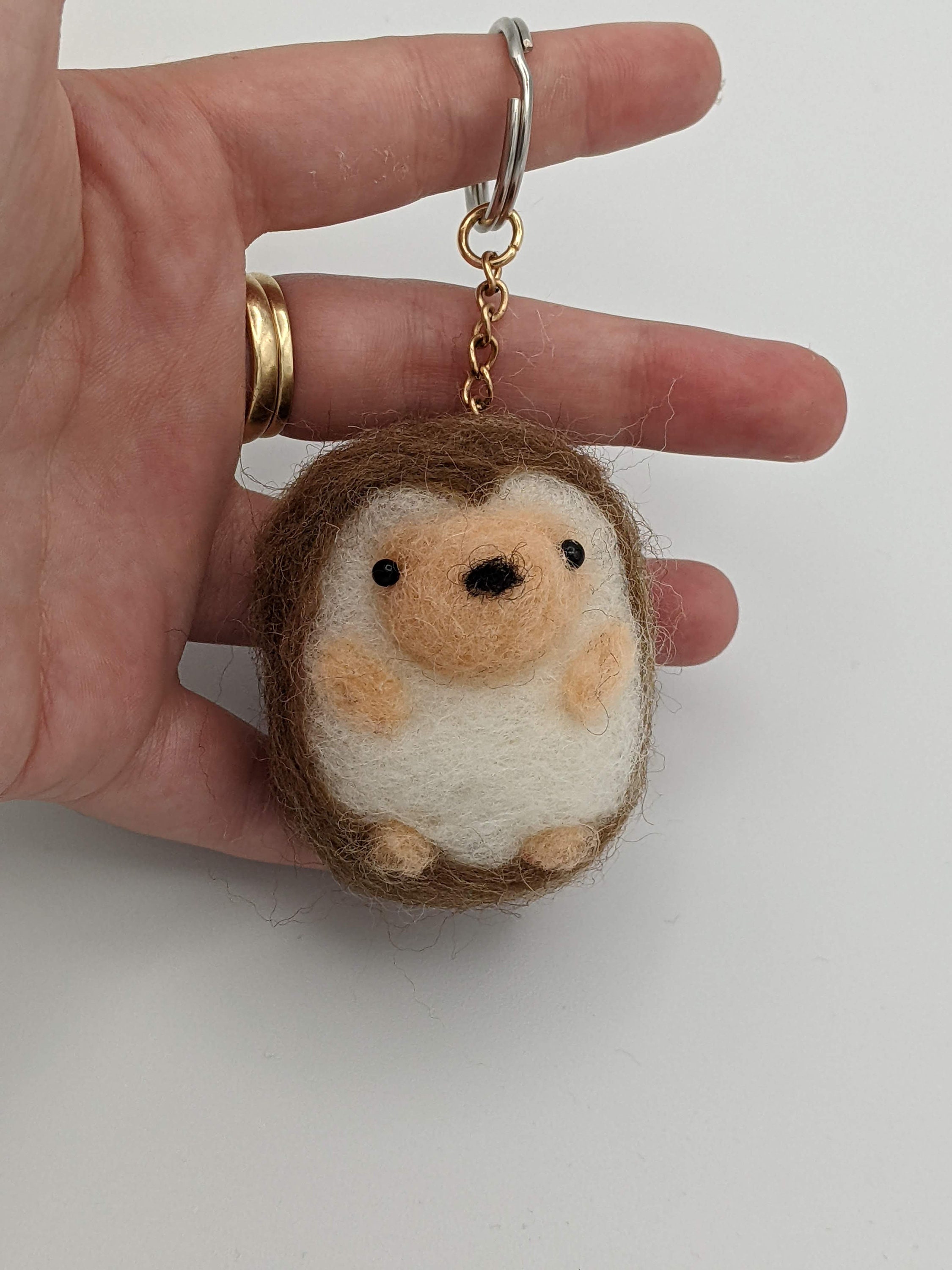 Micro Crocheted Hedgehog Keyring/bag Charm/keychain 