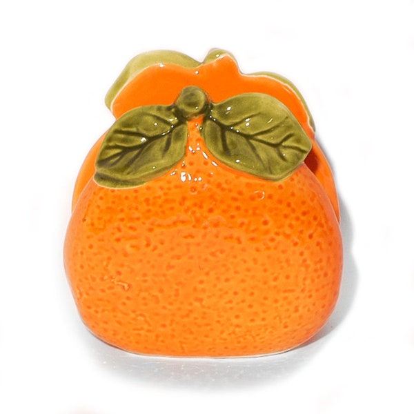 Unusual Vintage Orange Shaped serviette/Napkin Holder in Ceramic