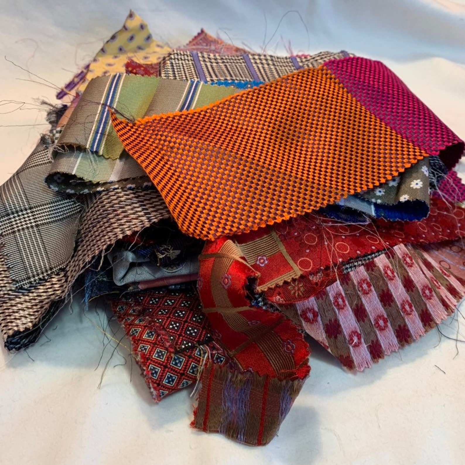 Silk fabric scraps 12 ounces italian silk used for Etsy