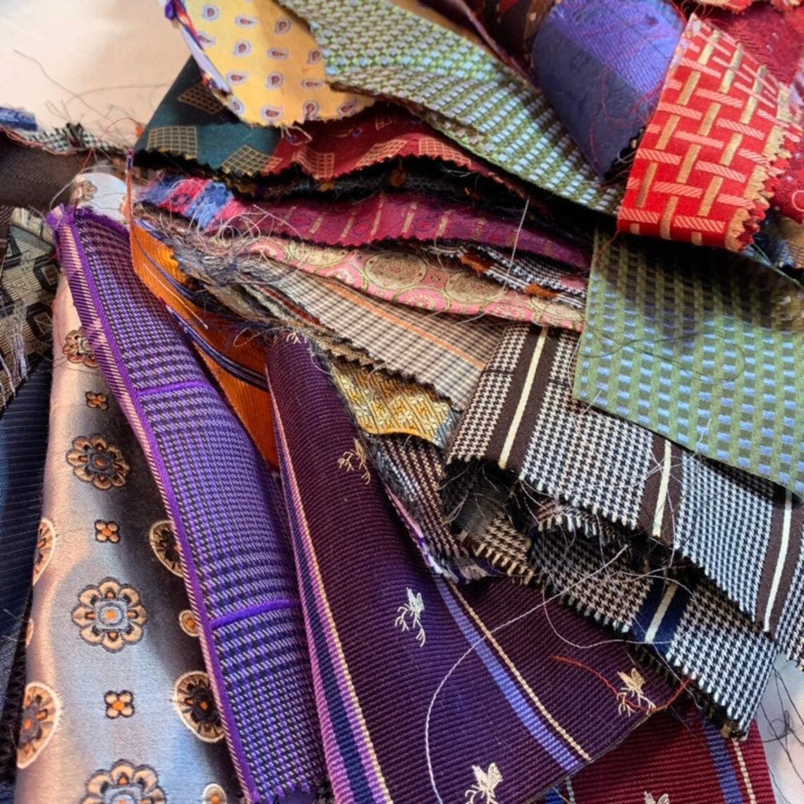 Silk fabric scraps 12 ounces italian silk used for Etsy