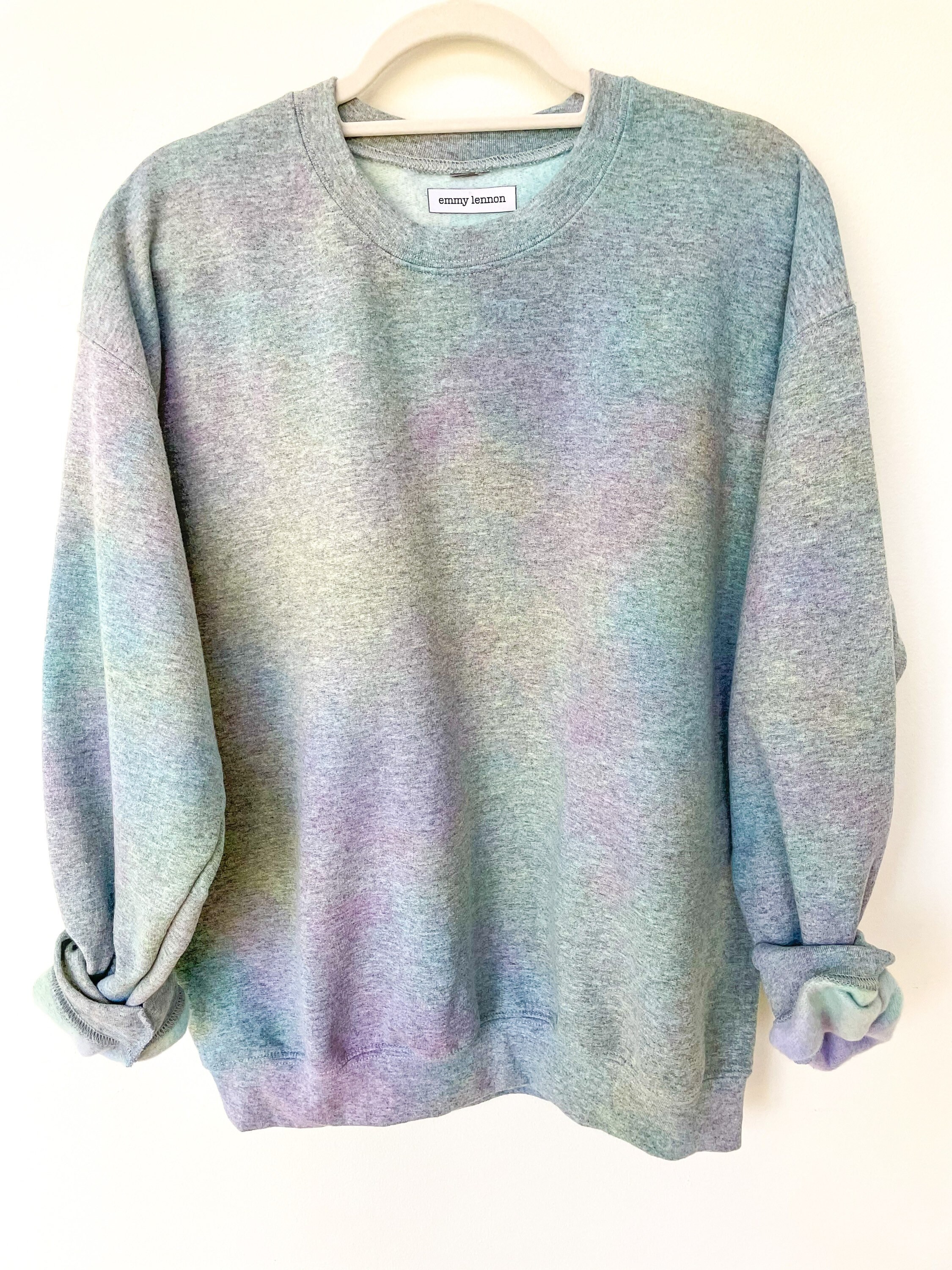 Grey Cotton Candy Dreams Tie dye Sweatshirt / Womens tie dyed | Etsy