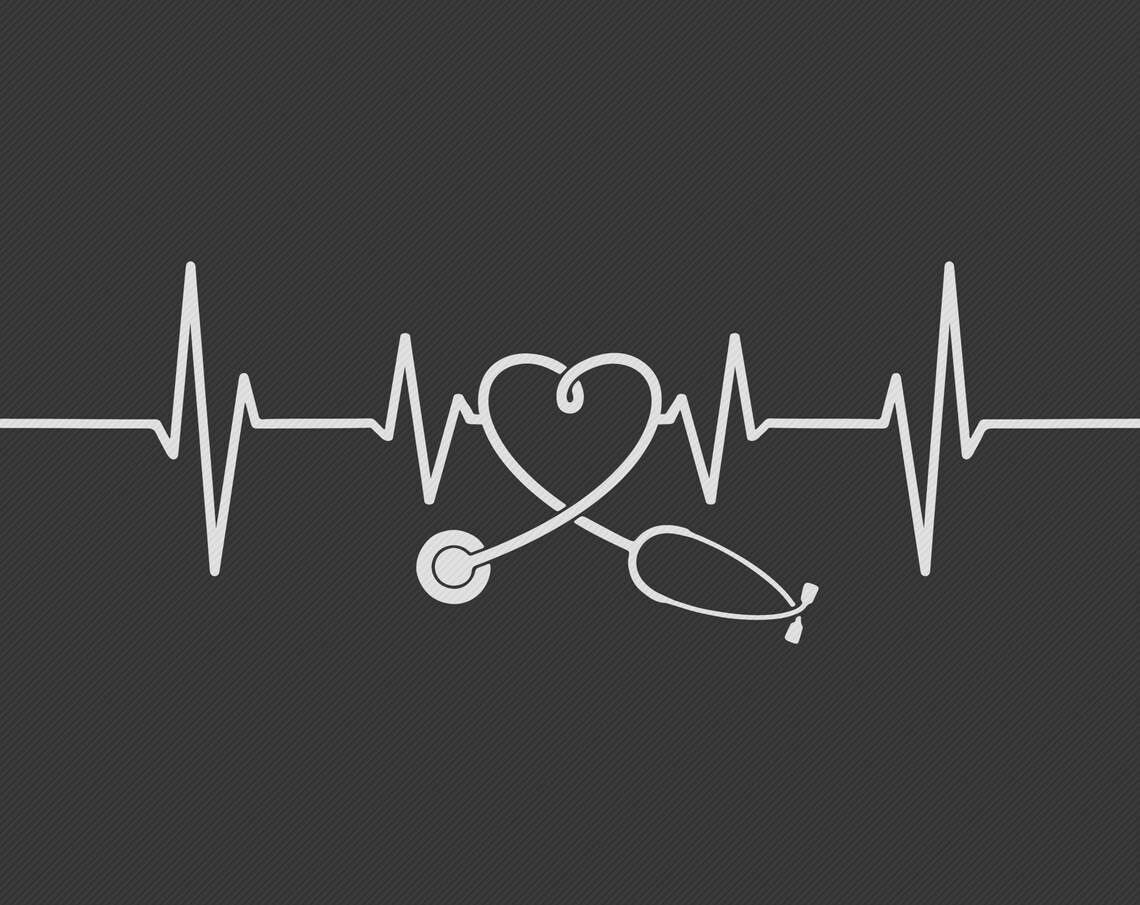 Stethoscope Heartbeat SVG Instant & Digital Download for Etsy
