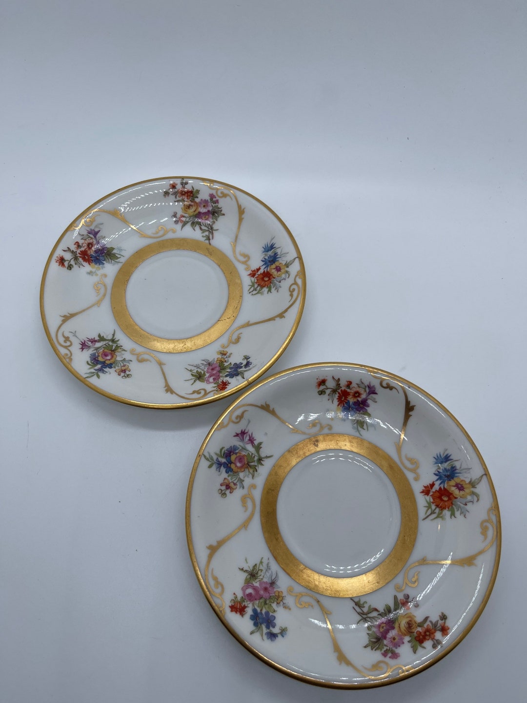 Pair Limoges Wm Guerin &co Limoges France Saucers Etsy