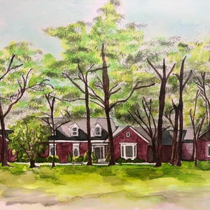 Custom Hand Painted Watercolor of your House or Church