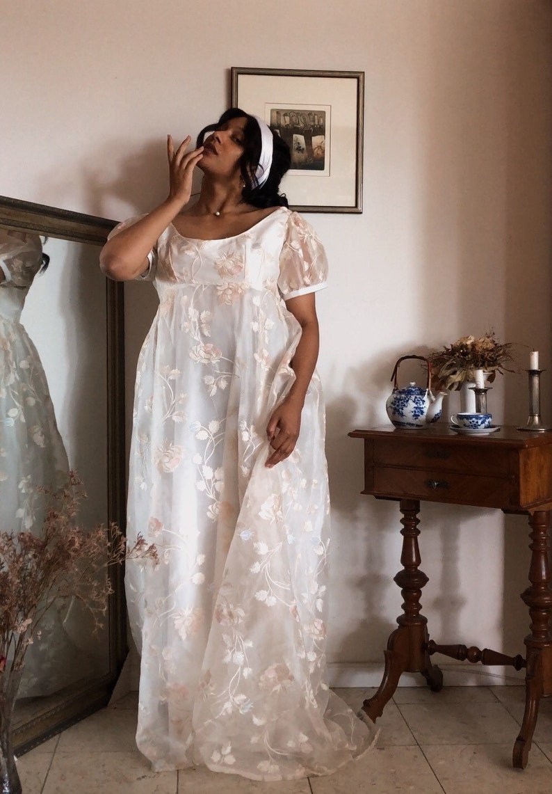 Bridgerton Inspired Empire Wedding Dress Etsy