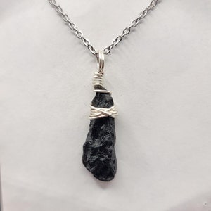 Himalayan Tektite Wire Wrap Pendant