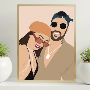 Custom Face Portrait (DIGITAL) - Personalized Illustration, Photo to Illustration, Custom Portrait, Boyfriend Gift