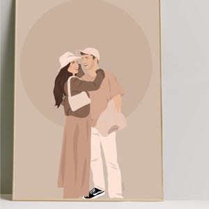 Illustrazione personalizzata con volto | Ritratto digitale unico come regalo | Arte personalizzata per coppie o famiglie