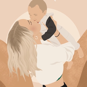Illustrazione digitale da foto, disegno digitale da foto, illustrazione personalizzata, regalo per lei, illustrazione per amici, regalo di compleanno