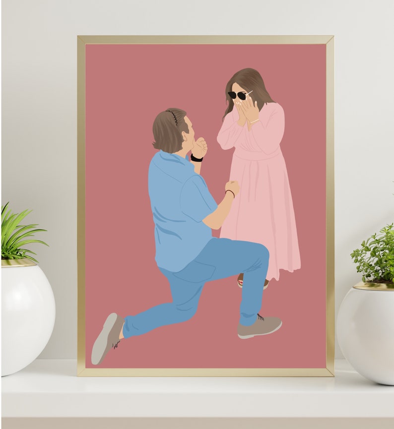 Retrato con rostro, Ilustración personalizada, foto personalizada, ilustración fotográfica, retrato personalizado, regalo de novio, regalo imagen 5