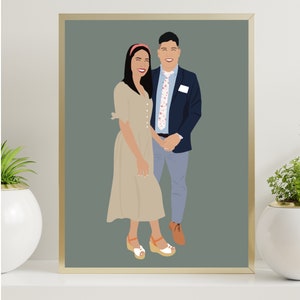 Retrato con rostro, Ilustración personalizada, foto personalizada, ilustración fotográfica, retrato personalizado, regalo de novio, regalo imagen 10