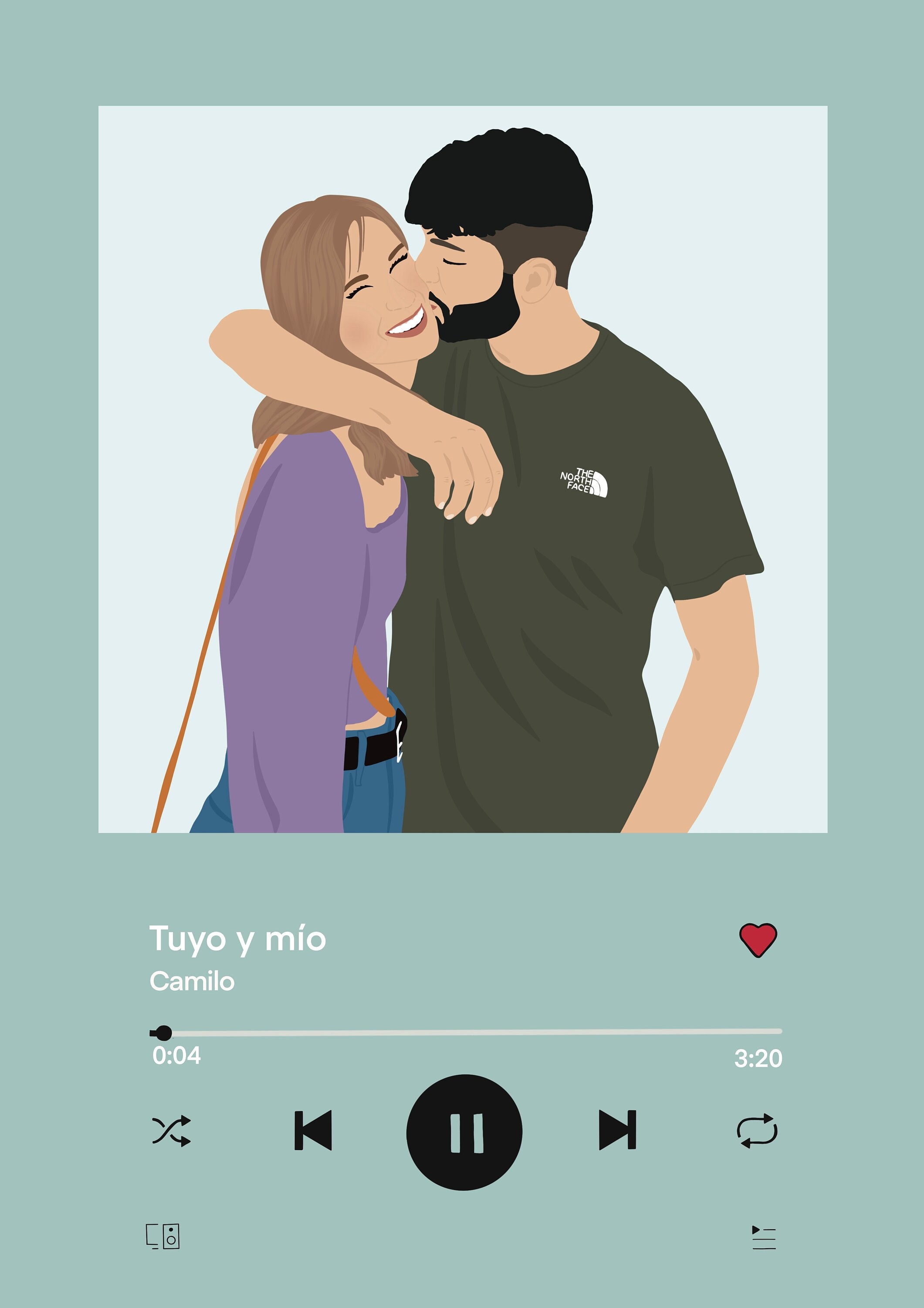 Custom Spotify Album Cover/personalised Portrait/couple Digital