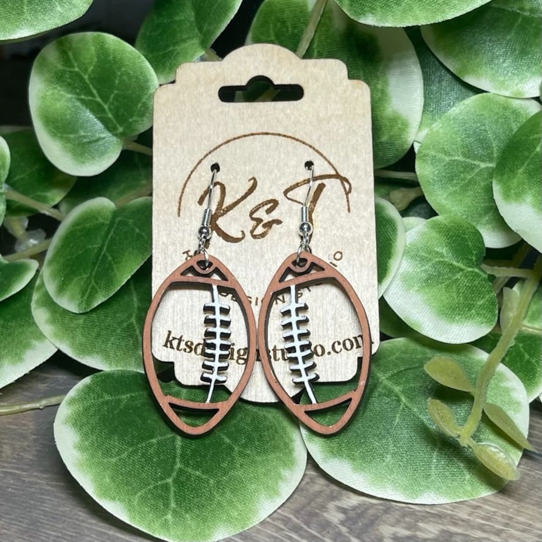 Football Earrings, Football Earrings Dangle, Football Gifts, Gift for ...