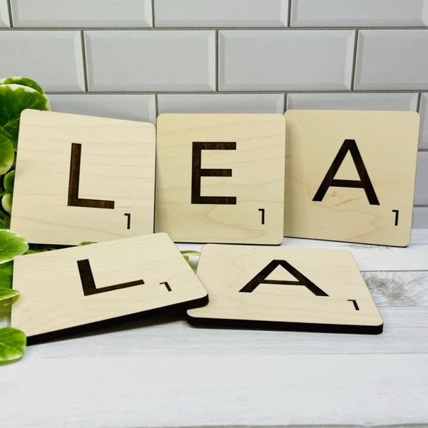 Scrabble Tiles, Wall Letters, Scrabble Wall Art, Wood Scrabble Letters, Personalized Scrabble Tiles, Wall Art