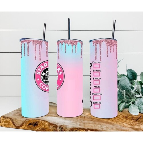 Pink Starbucks 20 Oz Stainless Steel Double Wall Tumbler Etsy