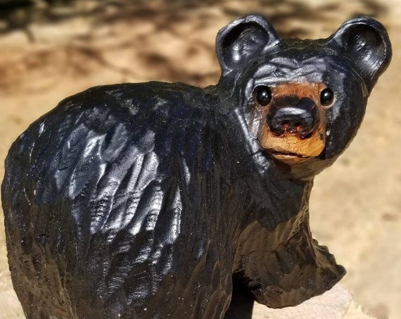 15" Chainsaw Carved Bear on All 4's