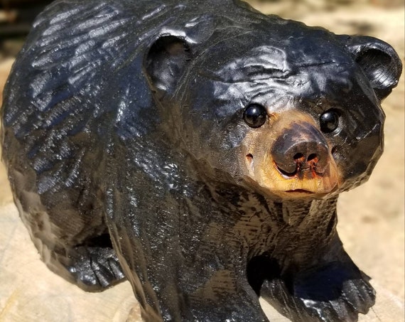15" Chainsaw Carved Bear on All 4's