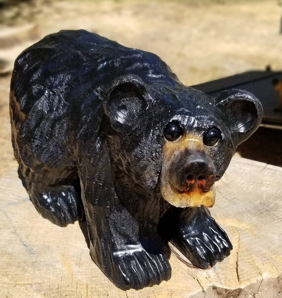 12" Chainsaw Carved Bear on All 4's