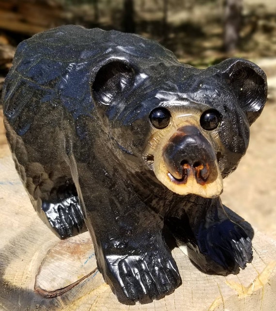 12" Chainsaw Carved Bear on All 4's