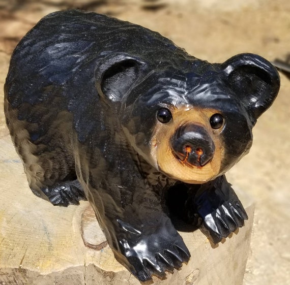 15" Chainsaw Carved Bear on All 4's