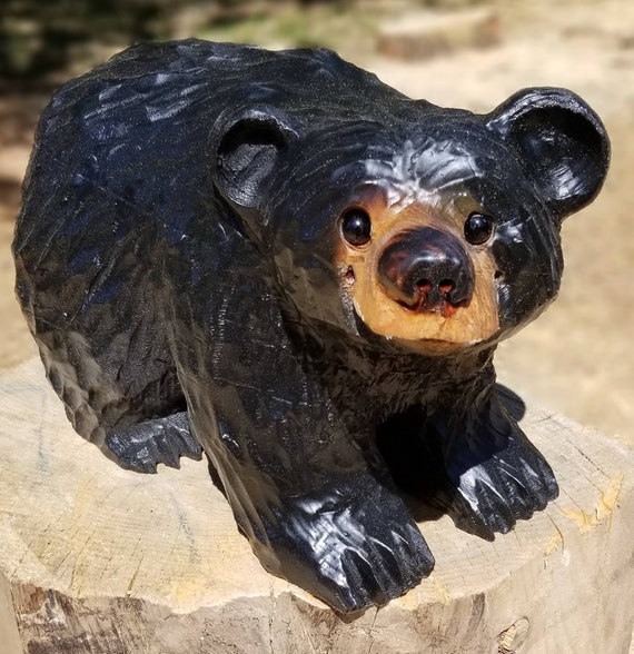 15" Chainsaw Carved Bear on All 4's
