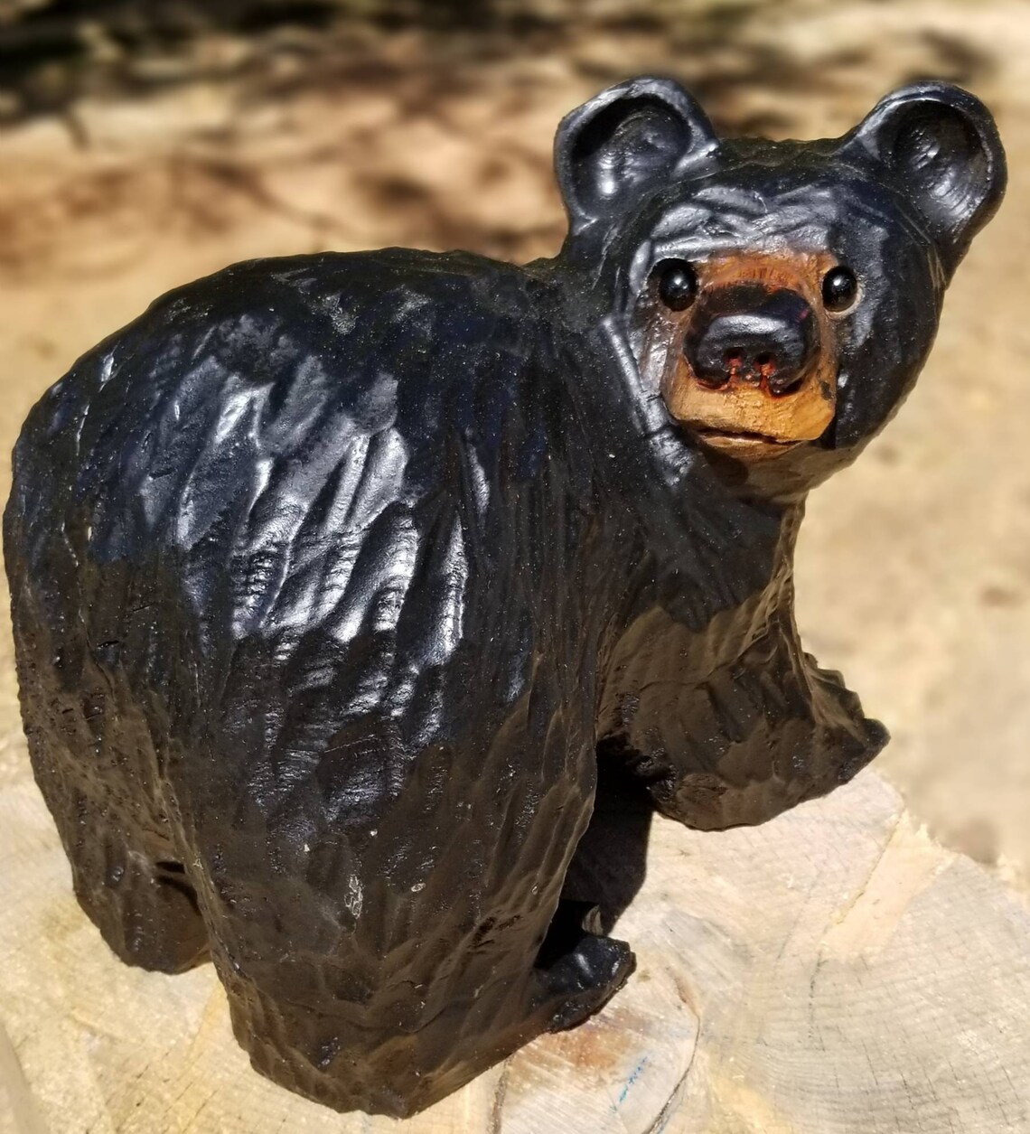 15 Chainsaw Carved Bear on All 4's Etsy