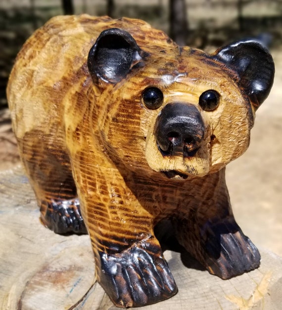 12" Chainsaw Carved Bear on All 4's