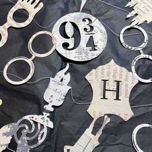 Harry Wizard Inspired Reversible Cardstock Garland | Mantle Gift Birthday Headboard Party Photo/Video Background