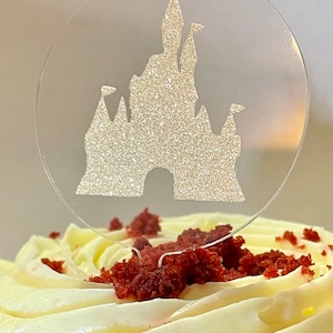 Disney Park Icons Symbols Inspired Acrylic Cupcake Toppers Set of 12 | Birthday Party Decoration | Trip Celebration | Castle Tree Hotel