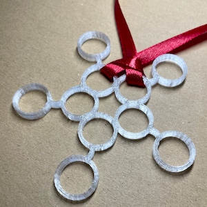 Harry Wizard Inspired Round Eyeglasses Snowflake Ornament