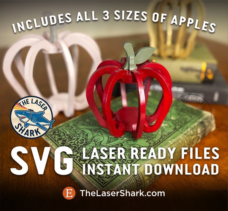 Ring Apples SVG Laser cut files for Laser Cutter Etsy