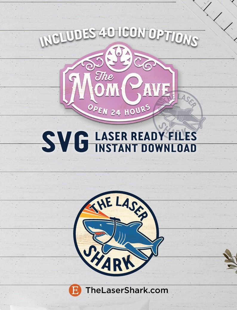 Download Mom Cave Sign SVG Laser cut files for Glowforge Laser ...