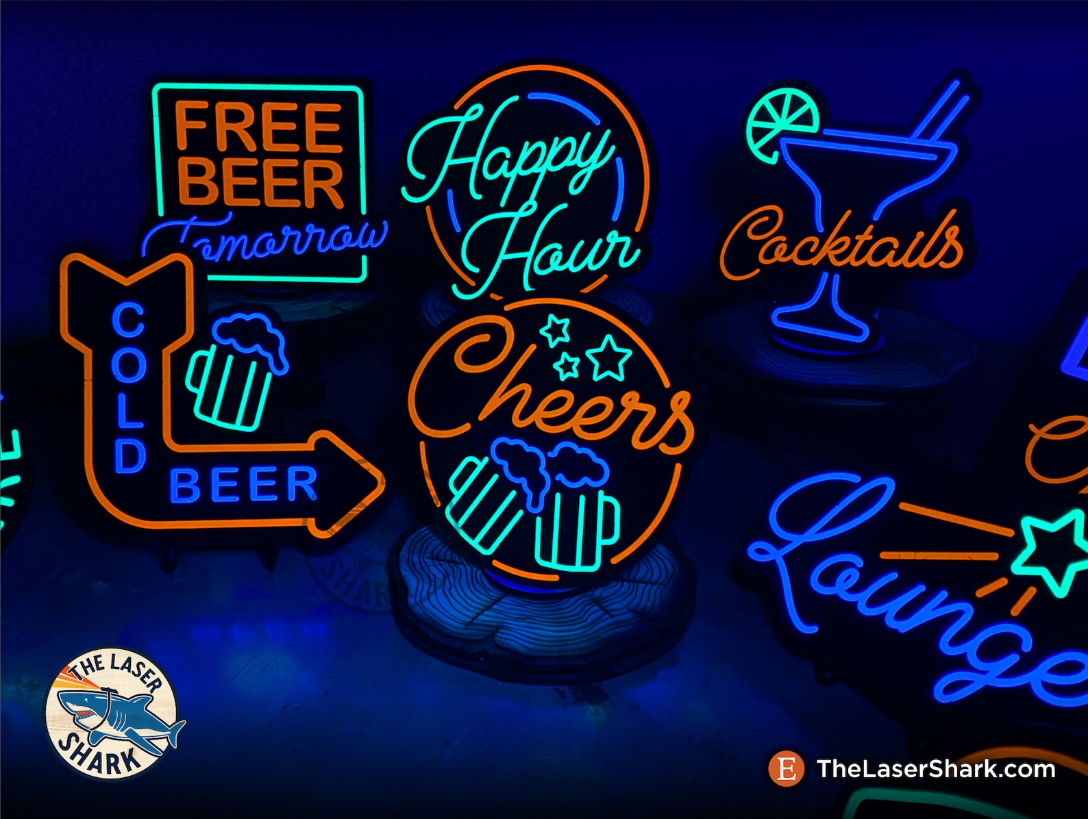 Bar Neon Style Signs SVG Laser Cut Files for Cutter Etsy