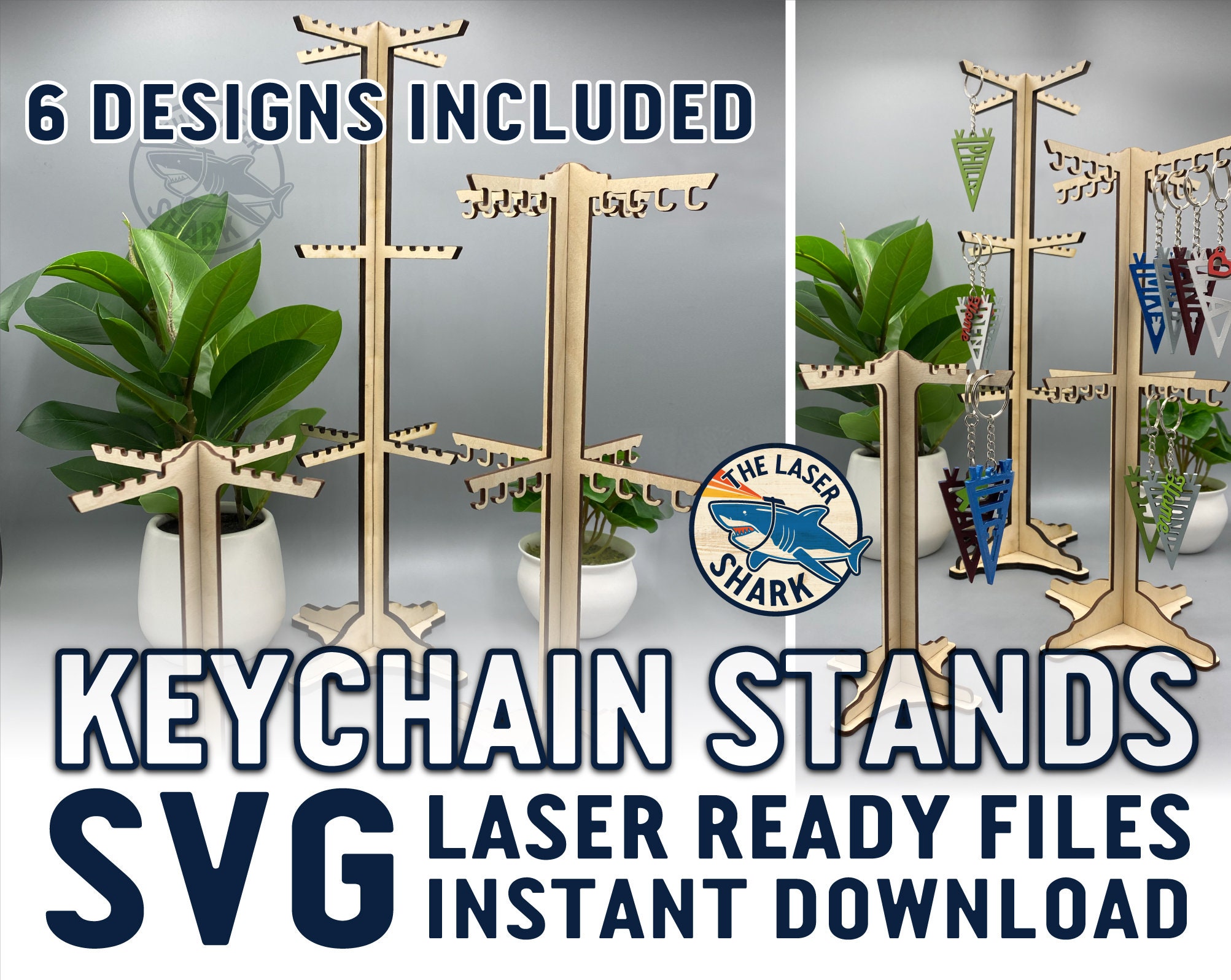 6 Tier Keychain Display Laser SVG Graphic by ZenDesignsByB · Creative  Fabrica