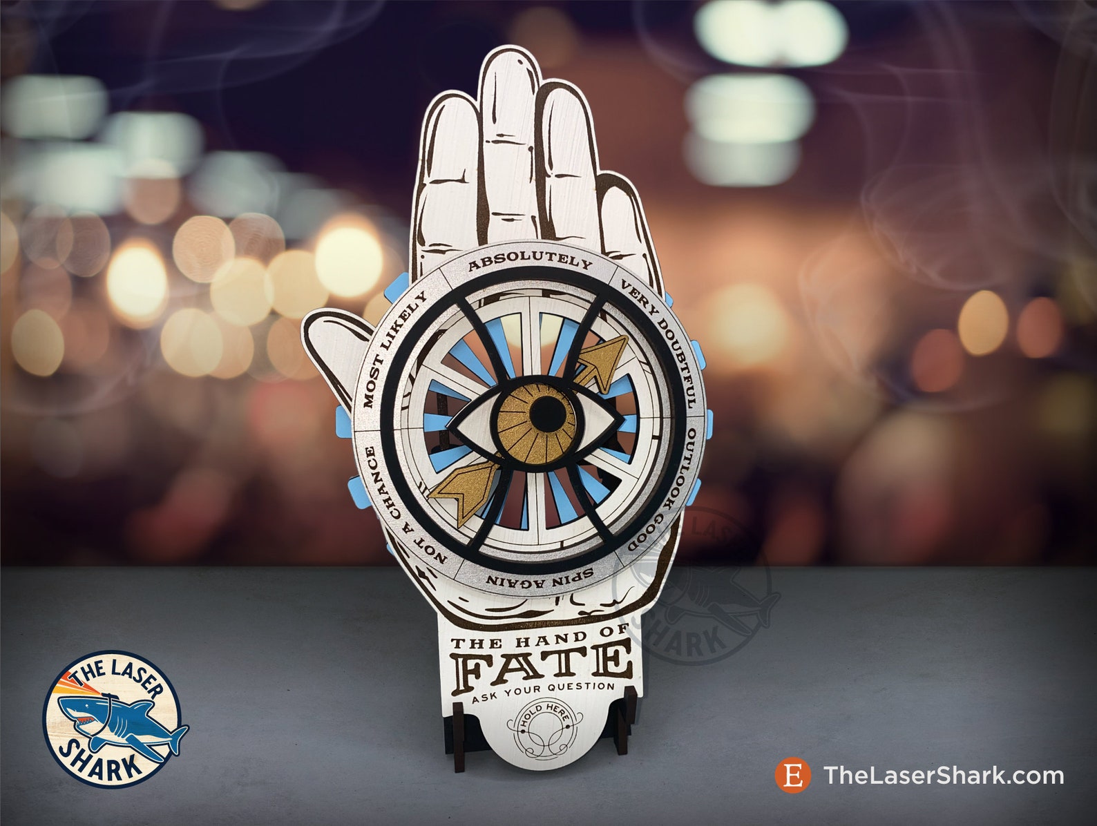 Hand of Fate Fortune Teller Spinner SVG Laser Cut Files Etsy