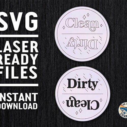 Dishwasher Clean Dirty SVG File Dishwasher Sign Etsy