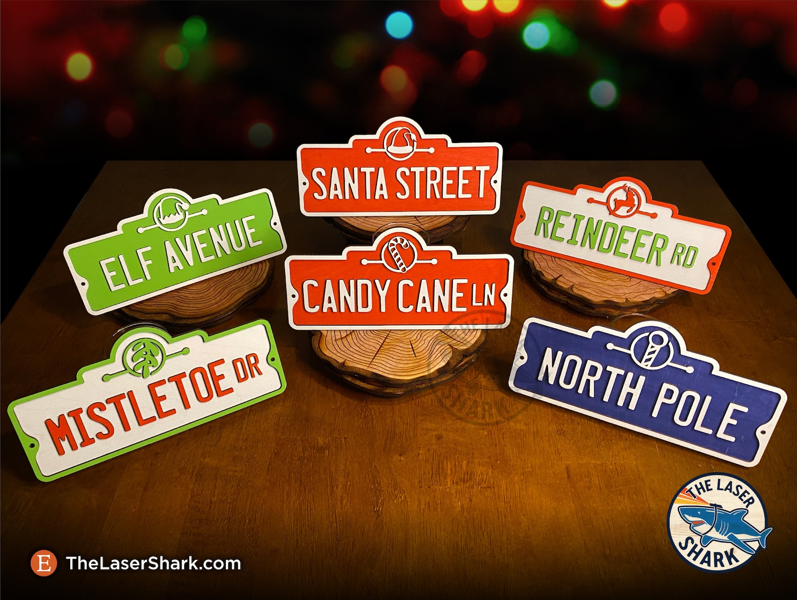 Christmas Street Signs SVG Laser Cut Files for Etsy