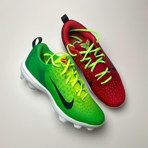 Custom Painted Baseball Cleats “Grinch”