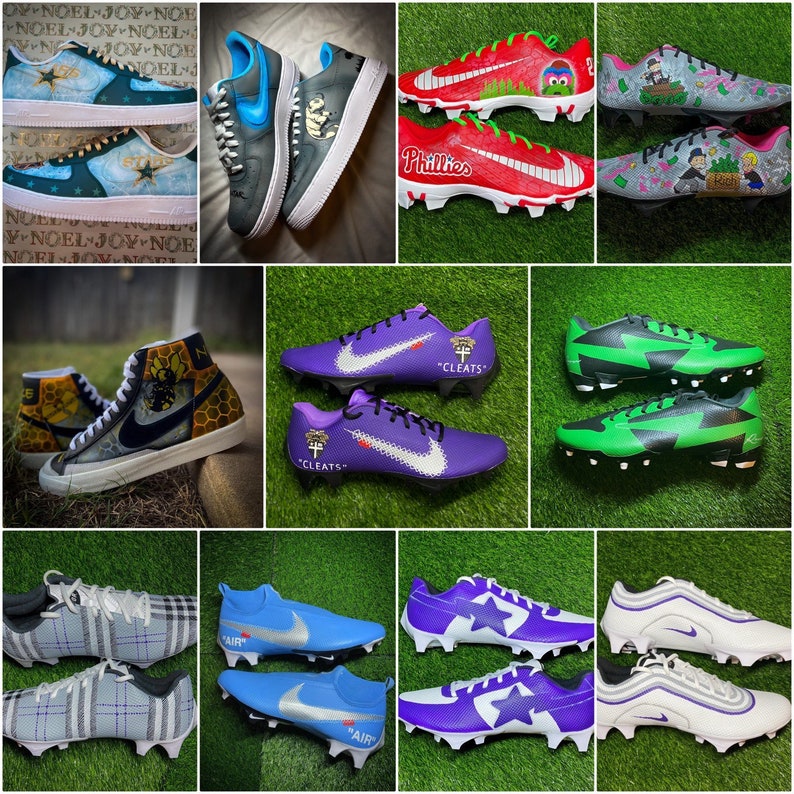 1 of 1 Custom Nike Football Cleats or Air Force 1's Etsy