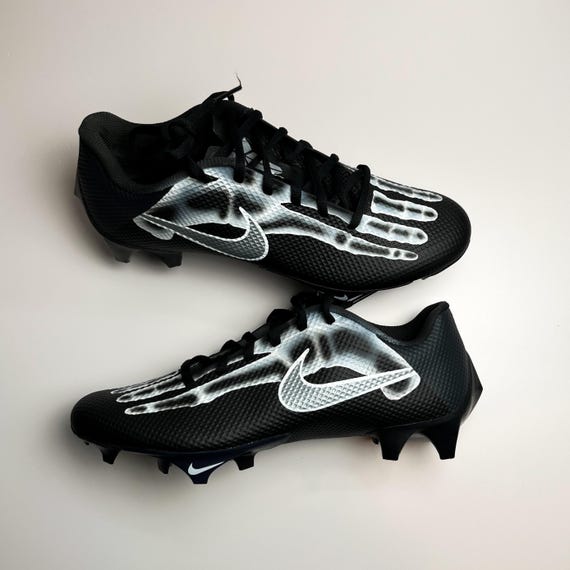 Custom Painted Nike Vapor Skeleton Cleats. BN Skeleton” Jordan 1 Vapor Edge Low Cleats – Stadium Custom Kicks main image 3