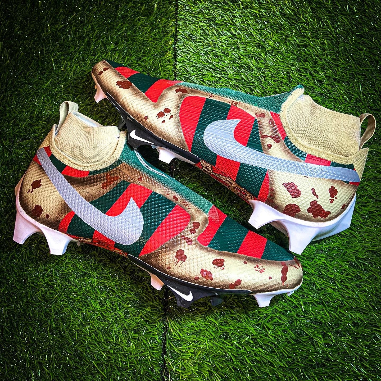 Mens Freddy Krueger Custom Cleats - Etsy