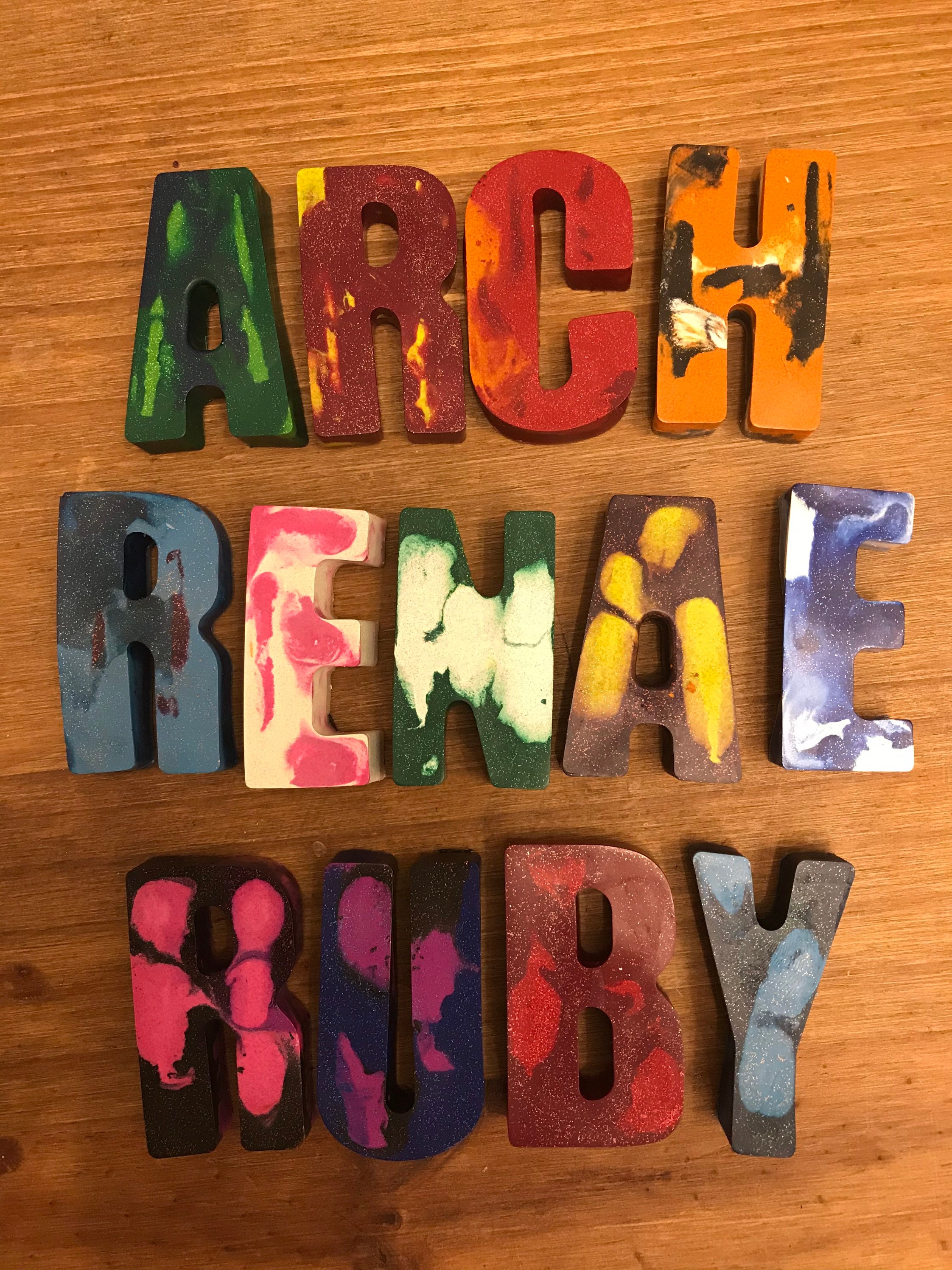 Letter Crayons - Etsy