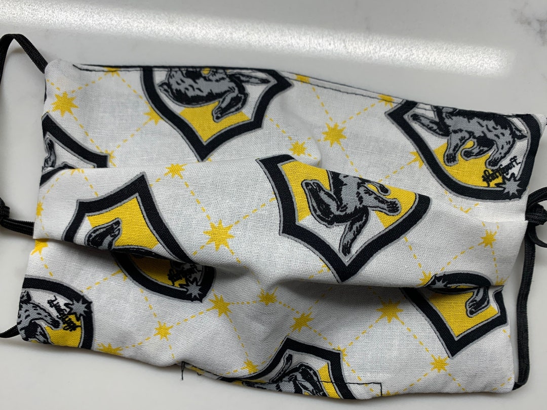 Harry Potter Hufflepuff Badger Pleated Mask With Filters - Etsy
