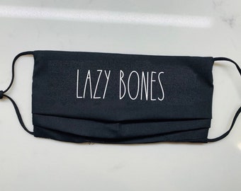 Rae Dunn inspired lazy bones mask with filters